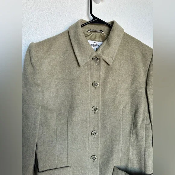 Vintage Valentino wool jacket - Miss‎ Valentino pure wool Alpaca coat size 12 - Picture 6 of 17
